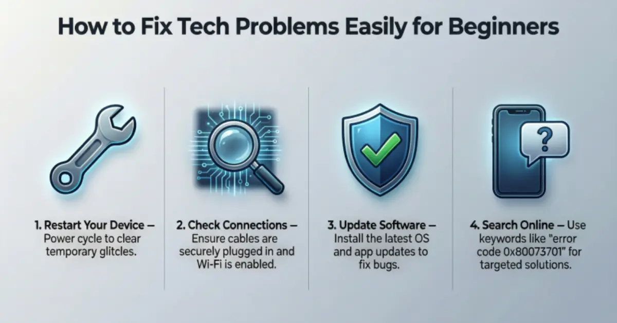How To Fix Tech Problems Easily For Beginners