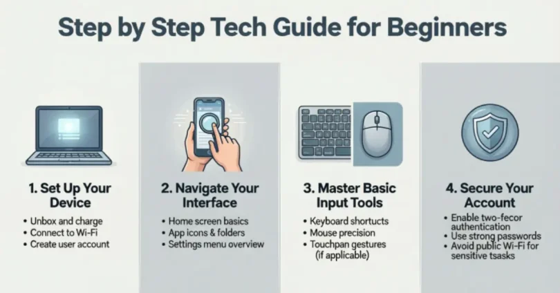 step by step tech guide for beginners