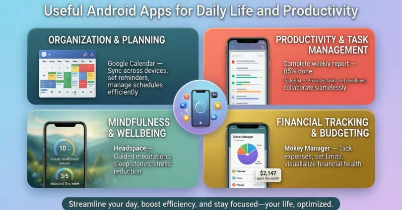 useful android apps for daily life and productivity